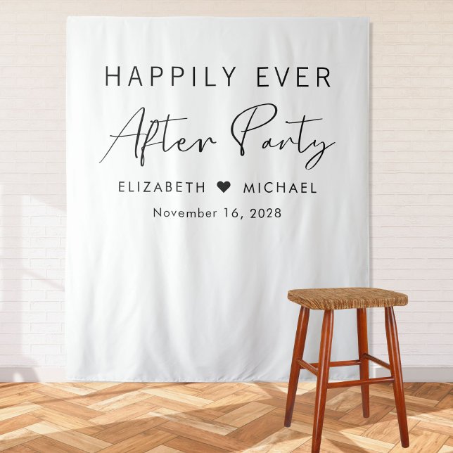 Tapiz Fiesta de recepción de boda Felices para Siempre (Subido por el creador)