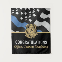 Tapiz Fiesta de Retiro de la Policía Aplicación de la Le