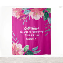 Fiesta de soltera rosa caliente tropical