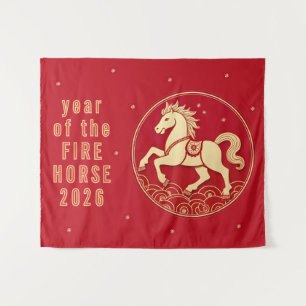 Tapiz Fiesta del Año del Caballo 2026 Año Nuevo Chino