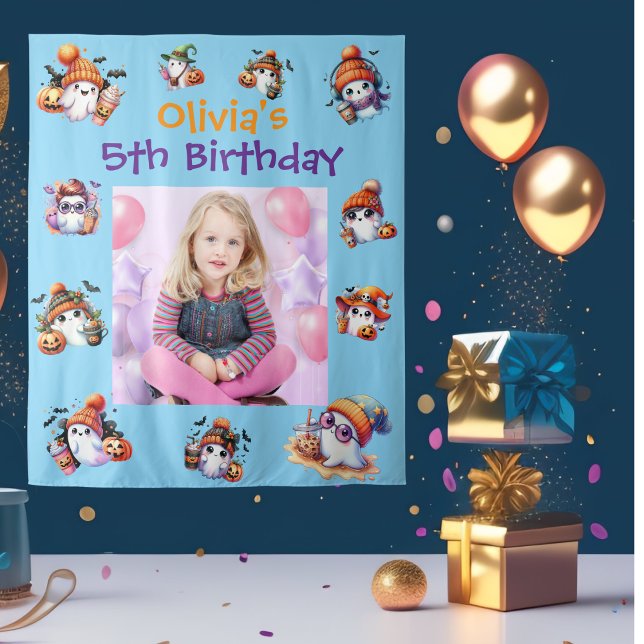 Tapiz Fiesta del fantasma del café para Fiesta infantil (Subido por el creador)