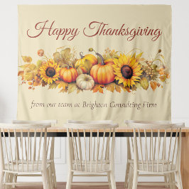 Tapiz Fiesta Personalizado de calabazas de Acción de Gra