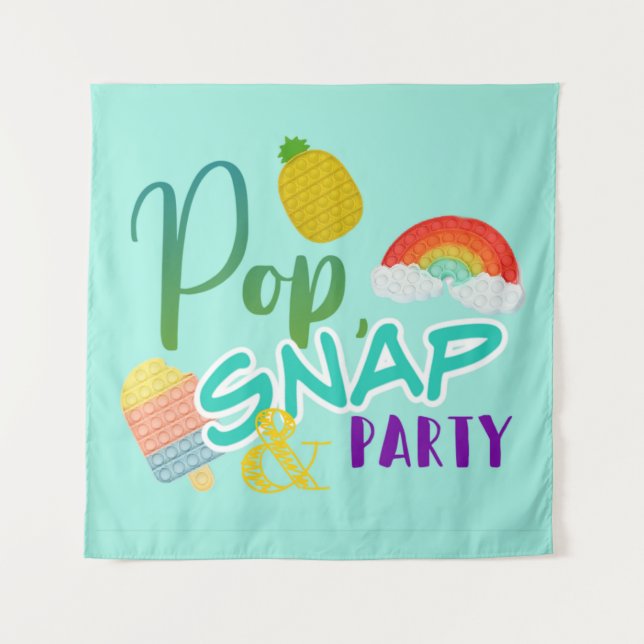 Tapiz fiesta pop snap party, fiesta pop it, fiesta fidge (Anverso)