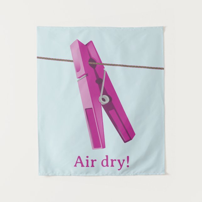 Tapiz Fijación de la línea de lavado de ropa (Anverso)