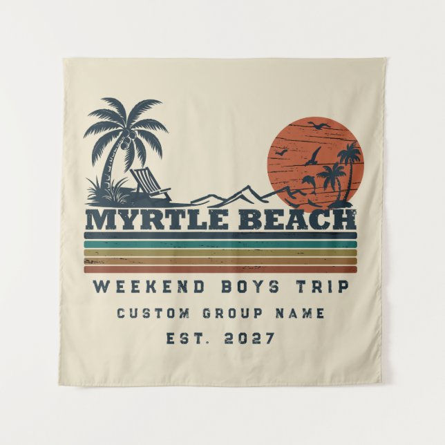 Tapiz Fin de semana personalizado de despedida de solter (Anverso)