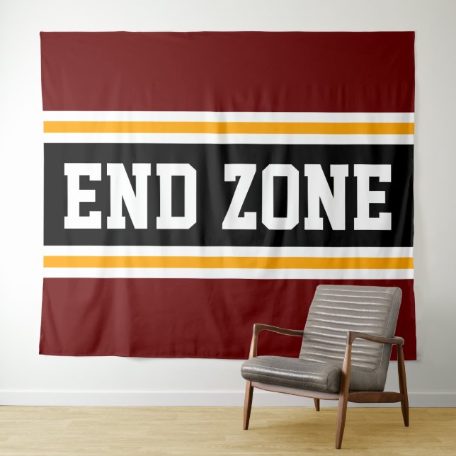 Tapiz FINAL ZONE Fun Bold Red Black Yellow Strips (In situ (horizontal))