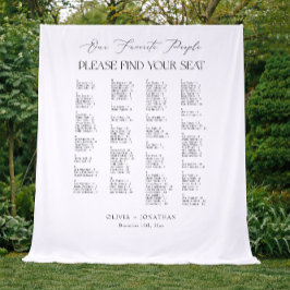 Tapiz Find Your Seat Wedding Seating Chart  Fabric