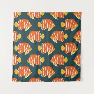 Tapiz Fish Frenzy: El viejo diseño sin foco