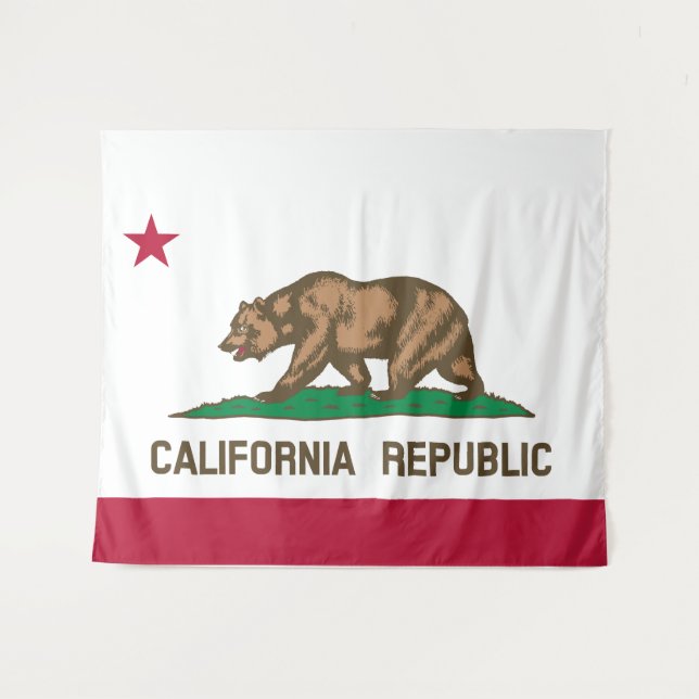 Tapiz Flag Of California Wall Tapestry (Anverso (horizontal))