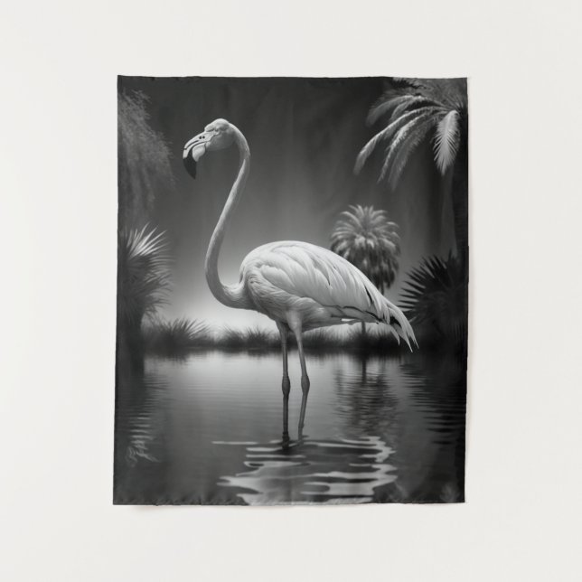 Tapiz Flamingo en un estanque (Anverso)