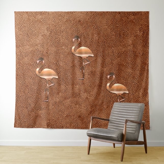 Tapiz Flamingo Tropical Flair Gold (In situ (horizontal))