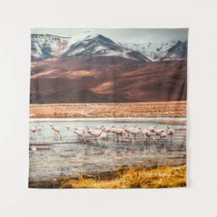 TAPIZ FLAMINGOS EN EL CUERPO DEL AGUA