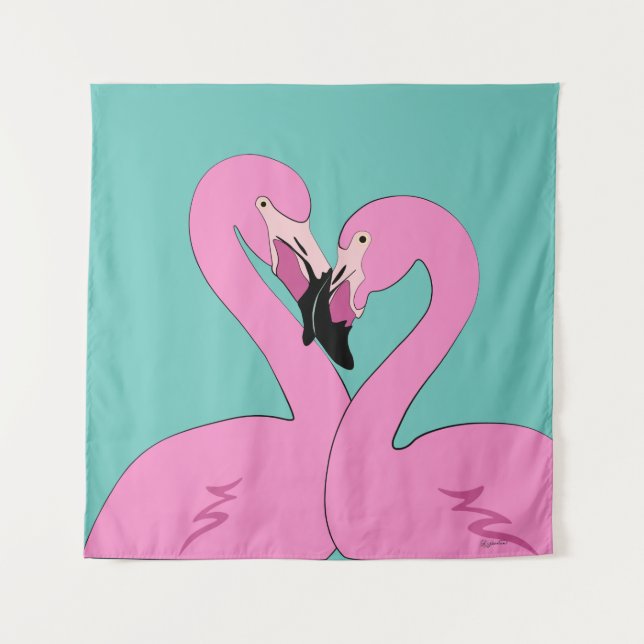 Tapiz Flamingos Tapestry (Anverso)