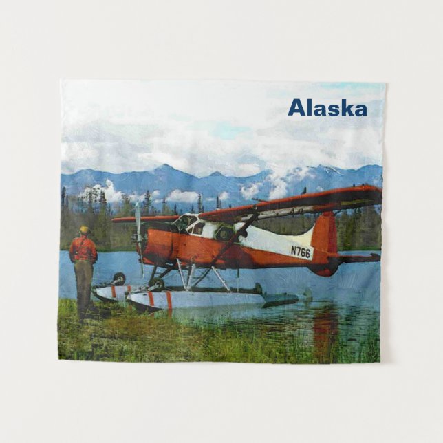 Tapiz Floatplane De Havilland Beaver - Alaska (Anverso (horizontal))
