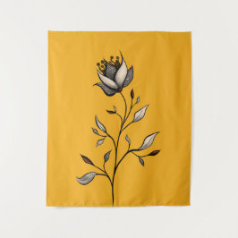 Tapiz Flor Amarilla Elegante Resumen Elegante