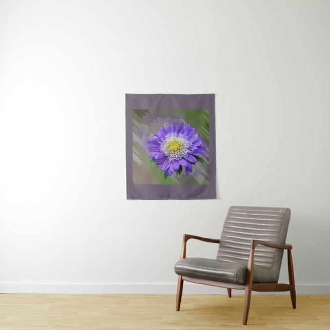 Tapiz flor azul violeta (In situ)