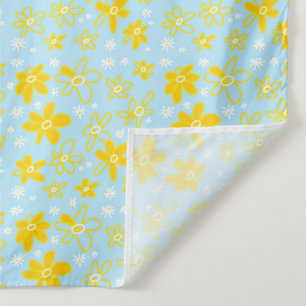 Tapiz Flor Bouquet Daisy Meadow Cielo Amarillo Blanco