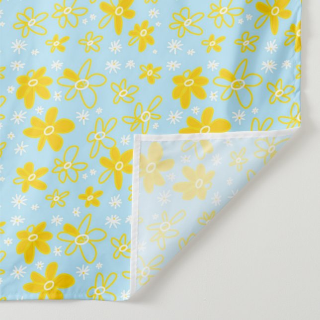 Tapiz Flor Bouquet Daisy Meadow Cielo Amarillo Blanco (Detalle)