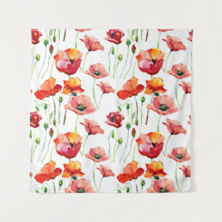 Tapiz Flor De Adormidera: Sencillo Fondo Sin Marea.