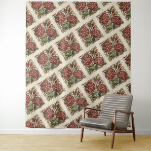 Tapiz Flor de clavel Tile Antiguo Arte Rústico