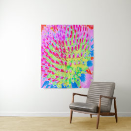 Tapiz Flor de cono de arco iris multicolor