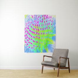 Tapiz Flor de cono lima verde y púrpura