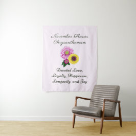 Tapiz Flor de cumpleaños de noviembre Crisantemo