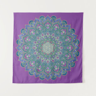 Tapiz Flor de la Vida - Mandala Estilo India 1