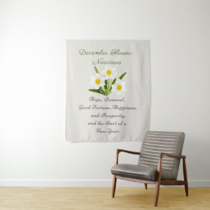 Tapiz Flor de nacimiento de diciembre Narciso Elegante
