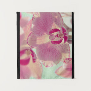 Tapiz Flor de orquídea rosa pastel florida