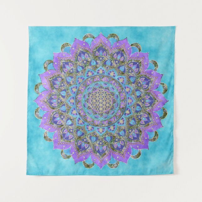 Tapiz Flor De Vida - Mandala Estilo India 2 (Anverso)