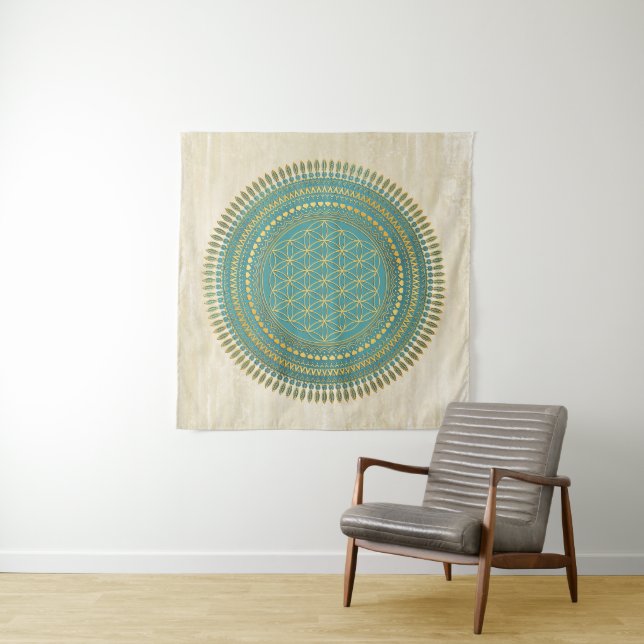 Tapiz Flor De Vida - Mandala Indígena 1 (In situ)
