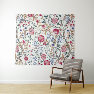Tapiz Flor, patrón floral, William Morris