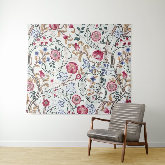 Tapiz Flor, patrón floral, William Morris (In situ (horizontal))