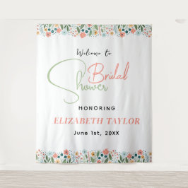 Tapiz Flor retro suave ducha de novia