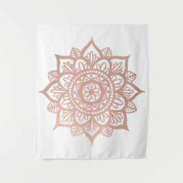 Tapiz Flor Rosa Gold Mandala