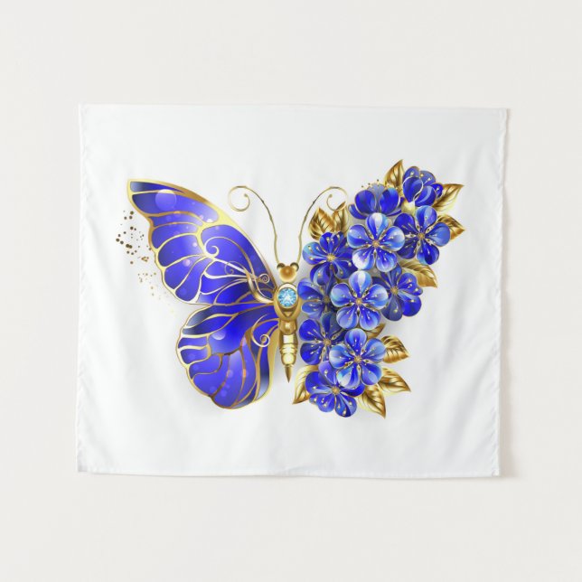 Tapiz Flor Sapphire Mariposa (Anverso (horizontal))