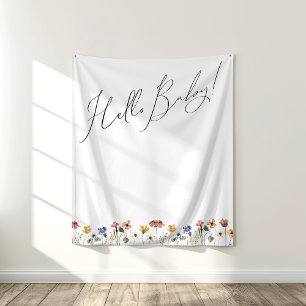 Tapiz Flor silvestre colorida Hola Bebé fondo