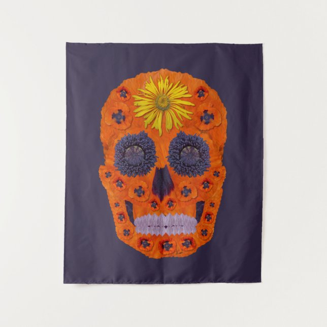 Tapiz Flor Skull 1 (Anverso)