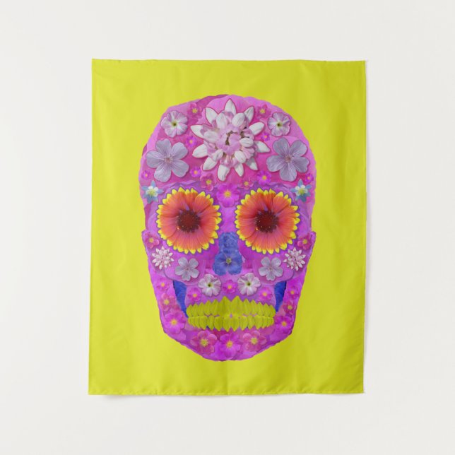Tapiz Flor Skull 2 (Anverso)