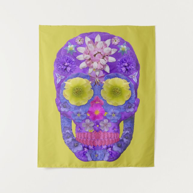 Tapiz Flor Skull 5 (Anverso)
