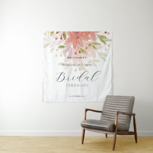 Tapiz Floral Acuarela Pintada a Mano Campestre Elegante