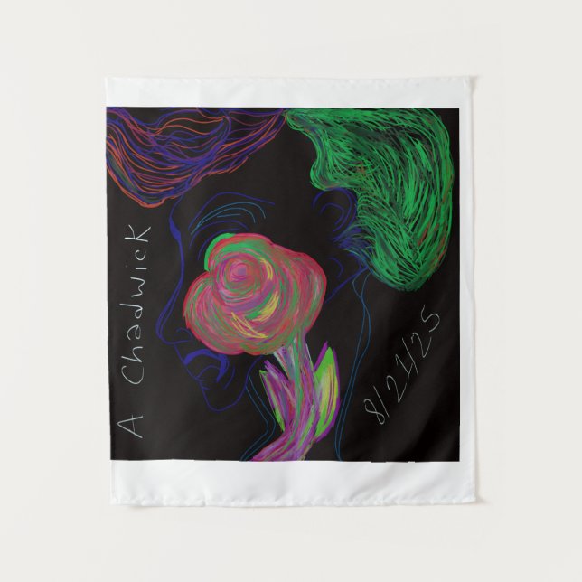Tapiz floral africano de colores brillantes (Anverso)