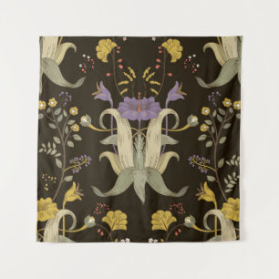 Tapiz Floral Art Nouveau: Patrón de época