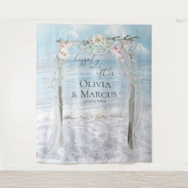 Tapiz Floral Beach Arbor Boda Foto de fondo