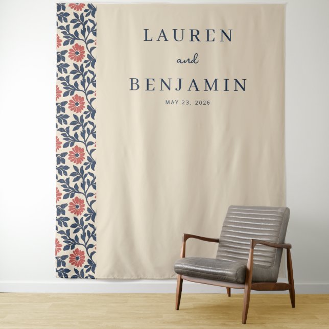 Tapiz Floral Beige Elegante (In situ)