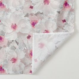 Tapiz Floral blanca y rosa delgada