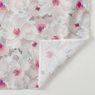 Tapiz Floral blanca y rosa delgada