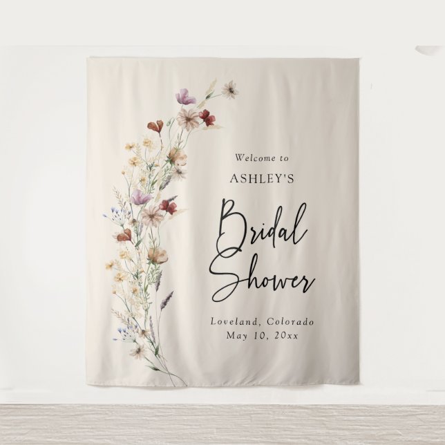 Tapiz Floral Boho Bridal Shower (Anverso)