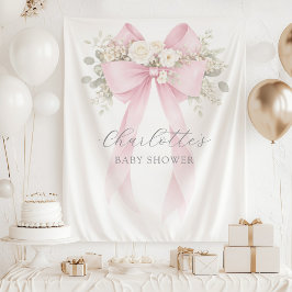 Tapiz Floral Bow Pink Coquette Baby Shower